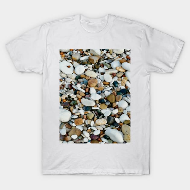 Pebbles on Bridlington Beach, Yorkshire, England T-Shirt by Alchemia